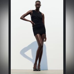 Zara short dress with ruching